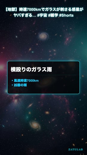 【地獄】時速7000kmでガラスが刺さる惑星がヤバすぎる… #宇宙 #雑学 #Shorts