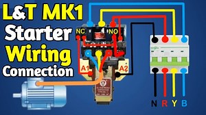 L&T Type MK1 DOL Starter Power & Control Wiring Connection Star...