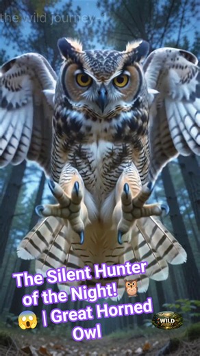 The Silent Hunter of the Night! 🦉😱 | Great Horned Owl Facts #shorts