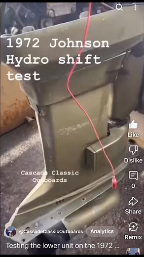 Older video, testing an electric shift OMC. I had to remind myself how to check the Hydroshift lower, thought I would share it again. | Cascade Classic Outboards
