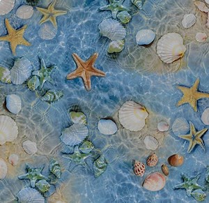 Timeless Treasures Waters Edge Starfish and Shells Cotton Quilt Fabric - Etsy