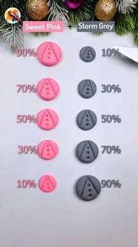 Sweet pick+ storm grey, amazing color blend #claymixing #colormixing #colorcombinations #guesstheco