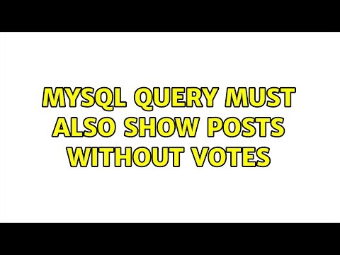Mysql Query must also show posts without votes