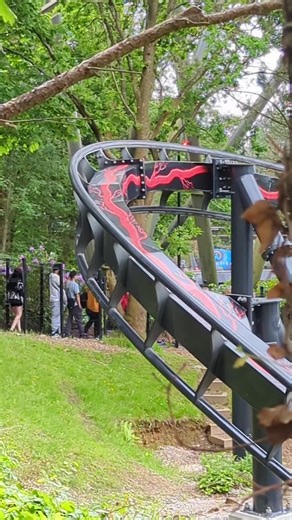 Nemesis reborn roaring around forbidden valley 👁️🦀#england #altontowers #rollercoaster #fyp #themepark