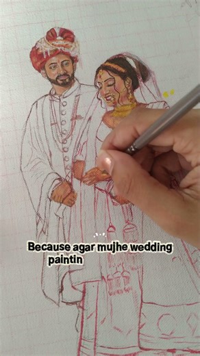 Wedding painting/ Couple painting ❤️ #art #painting #artwork #artist #indianwedding
