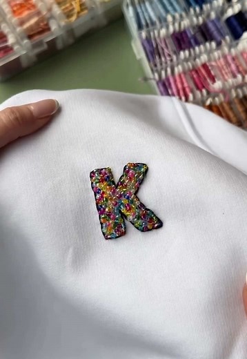 Creative Seed Bead Initial Embroidery Tutorial
