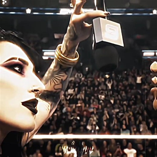 Rhea's famous microphone drop #youtubeshorts #wwe