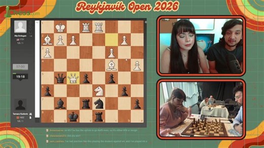 Tamara (1602) vs. Ata (1731) - Reykjavík Open Rd. 6 - hosted by Lorena De Luna