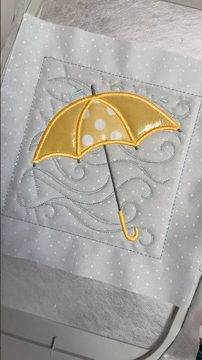 Cute Umbrella block from Kimberbell Spring Showers quilt