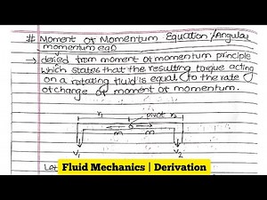moment of momentum equation | Angular momentum equation | Fluid Mechanics