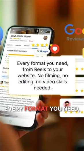 Convert your Google reviews into videos!