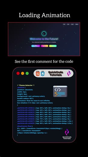 🚀 Create a sleek loading animation with HTML, CSS, and JavaScript! #WebDesign #css