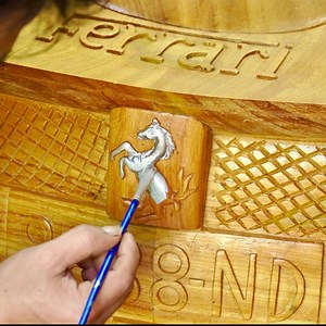 33M views · 1M reactions | यह पिता अपने छोटे बेटे के लिए सिर्फ लकड़ी से Ferrari सुपर कार बनाता है!  Partner: ND - Woodworking Art (youtube.com/channel/UChh00WYcDgUZKTZWVrqTiAQ) ND - Woodworking Art | पांडा हैक्स और ट्रिक | Facebook