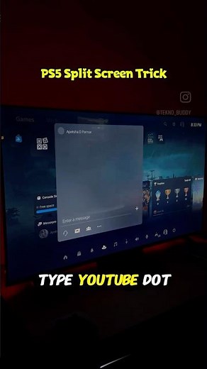 Split-screen tips on your playstation..! #ps5tips #tricks #splitscreen #youtubeonps5