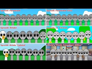 Mix all together Sprunki Pyramixed vs Sprunki Pyramixed Extra vs Sprunki Retake vs Sprunki OC Ult...