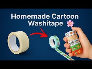 DIY Homemade Washitape | How to Make Cute Cartoon Washitape AMSAR