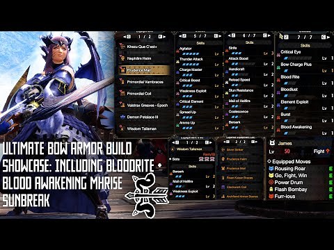 Ultimate Bow Armor Build Guide Showcase: Including Bloodrite + Blood Awakening | MHRise Sunbreak!