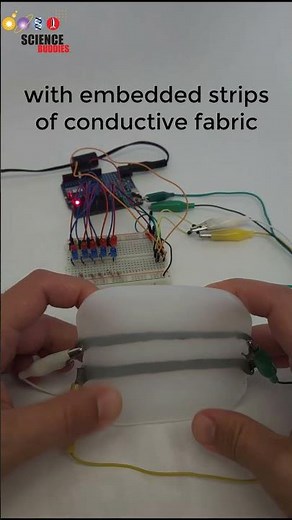 robotic skin with silicone rubber and conductive fabric | science project