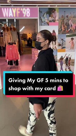Giving My GF 5 Minutes to Shop with My Card Challenge