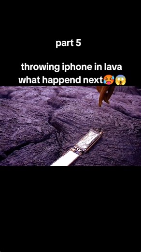 putiing down iphone in lava .#lava #testing #iphone #duribility #apple