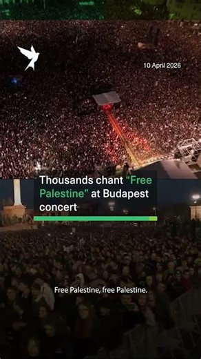 Thousands chant “Free Palestine” at Budapest concert