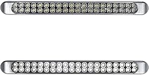 Partsam 2Pcs 17 Inch White Led Truck Trailer Light Bar 40 LED Clear Lens Dual Row, Sealed White 17" LED Waterproof Light Bar Backup Reverse Dome Interior Marker Lights for Pickup RV