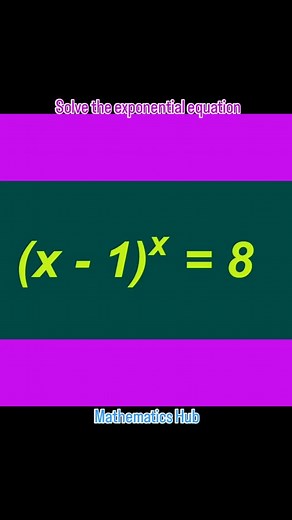 11 reactions · 30 comments | Solve the exponential equation #viralreels #viral #maths #solve #simplify | Mathematics Hub | Facebook