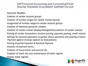 SAP FICO ONLINE TRAINING COURSE WITH LIVE PROJECTS@Magnifictraining.com