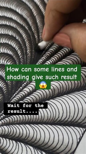 Illusion Art | New Zentangle Pattern for Beginners #trending #art #drawing #how #zentangleart #howto