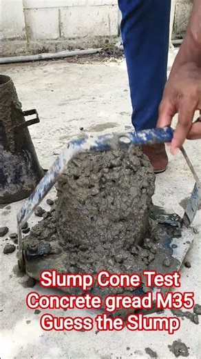 Slump Cone Test Workability test of Concrete gread M35