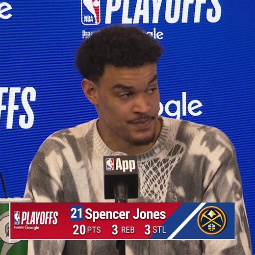 "We'll see, I have some ideas circulating in my head" 😅Fresh off his playoff career high, Spencer Jones is already thinking of the perfect LinkedIn post to share the moment.