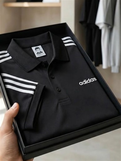 adidas Lifestyle 3-Stripes Polo Shirt Men Black EJ0927#adidas #poloshirt #rekomendasioutfit #ramadan #bajulebaran