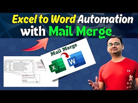 How to do Excel to Word Automation with Mail Merge Function✅