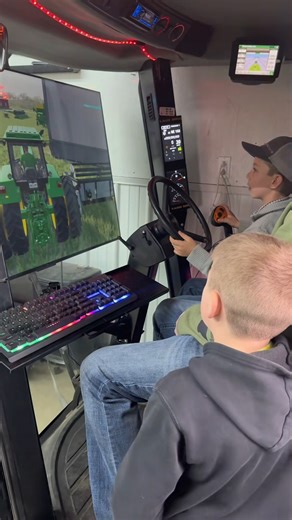 Farm sim cab setups All right finally made it over to @thatyellowtopguy barn and played in the cab farming sim setups if only buying real tractors was that quick and with fake #306 002 | Jackson Farmer