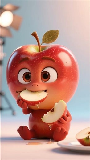 🍎 Crunchy Apple ASMR 😋 | Satisfying 3D Animation #asmr #appleasmr