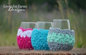 Wine Glass Cozy - Free Crochet Pattern • Green Fox Farms Designs
