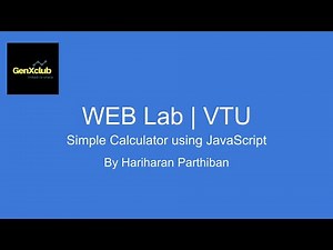 Simple Calculator using JavaScript | Program 1 | VTU WEB LAB | GenXclub