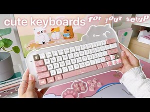 🐾 CUTE KEYBOARD + ACCESSORIES UNBOXING | rgb effects + sound tests | bongo cat keyboard set 💗