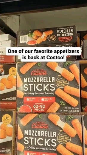 Review of Petite Cuisine Mozzarella Sticks from Costco #costco #food #review #appetizer #shorts