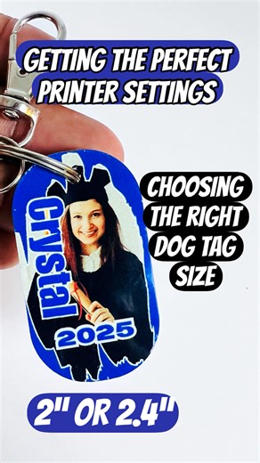 5.2K views · 73 reactions | How to get the Perfect Sublimation Prints . Checkout the difference between the two style Dog Tags as I showcase them side -by-side. I have yet to find the 2 inch Single Sided Sublimation Dog Tag on AMZ. My Vendors List also includes the supplier for the single sided Sublimation Dog Tags #crafts #sublimation #customkeychains #epccraftersgym #exoticpartycreations #diycrafts | Exotic Party Creations | Facebook