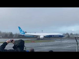 777X First Flight Takeoff: Up-close employee view
