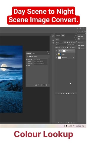 Convert day to night in photoshop | photoshop tutorial #shortvideo #photoshop