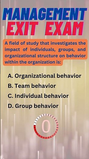 Management Exit Exam 2016 by MOE: Part 1: #management #business #administration #2023 #exit #exam