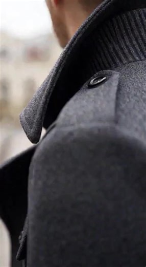 🧣 Scarf Always Tangled? This Coat Has Built-In Warmth.#tiktokmademebuyit #clothes #mensfashion #mensstyle #cool