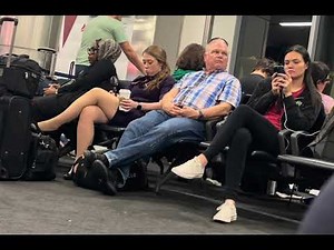 CANDID AIRLINES CROSSED LEGS‪@Phosedelight‬ #heels #hose #legs #nylon #tights #stockings #calves #feet