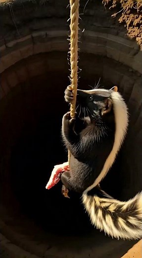 🥩 meat ? Will the Skunk Fall Into the Trap? 🐾 African savanna