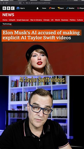 AI CROSSED the Line - Taylor Swift Deepfakes! #ai #taylorswift #grok | David Bombal