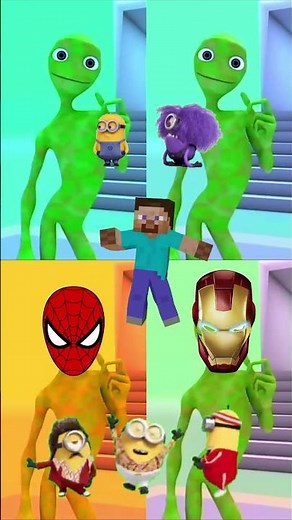 Ironman Spiderman VS Alien dance👽 #spiderman