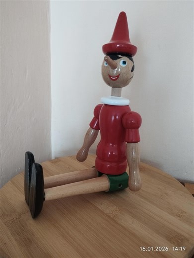 Vintage Wooden Pinocchio Doll. Hand-painted Articulated Toy. Classic Fairy Tale Decor. Collectible Wooden Figure - Etsy UK