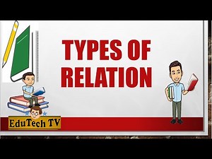 TYPES OF RELATIONS